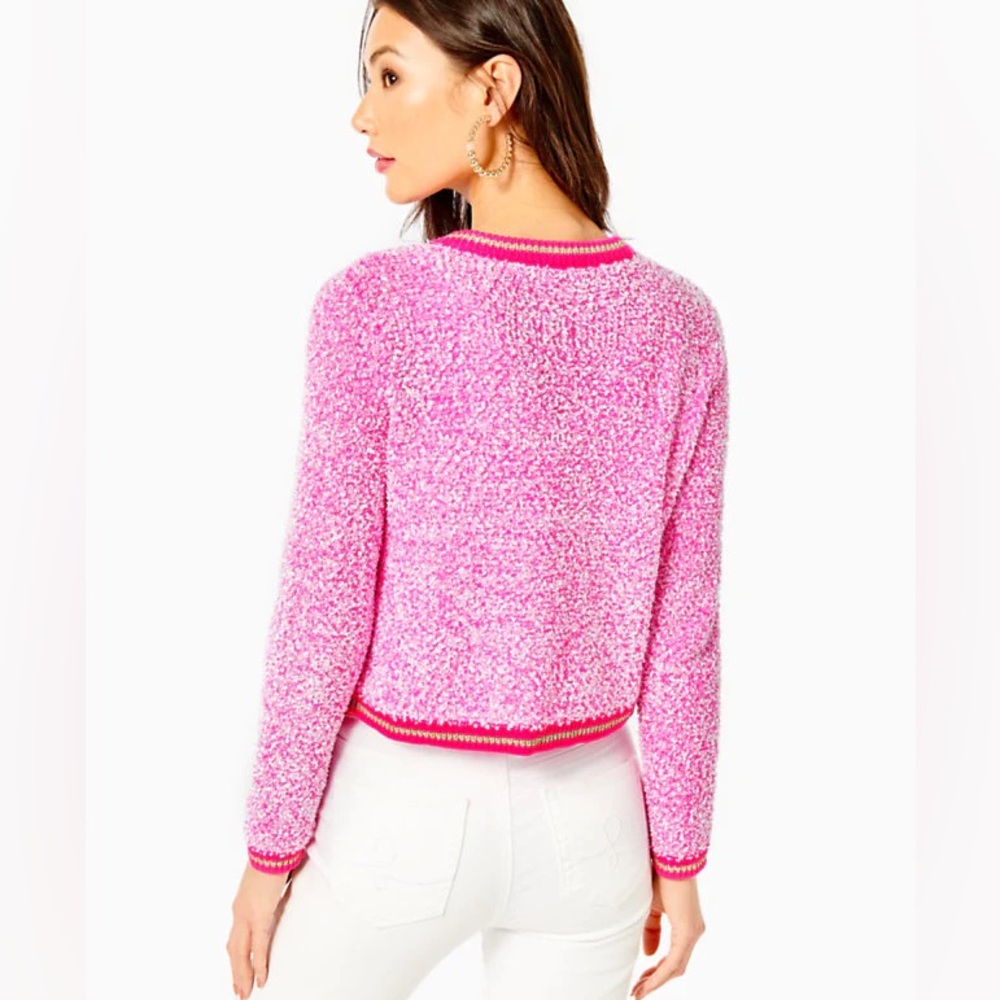 Women's Pink Tweed Jacket - Picture 2 of 8